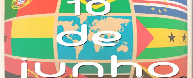 Thumbnail do artigo sobre o 10 de Junho com bandeiras de países lusófonos e referência à língua portuguesa